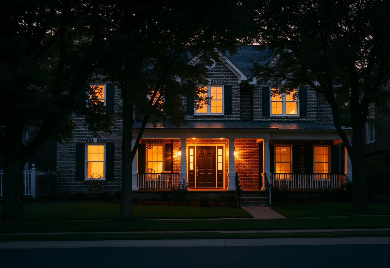 A warm, welcoming Virginia home at golden hour